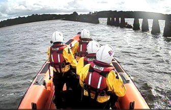 Two people and three dogs trapped in ‘waist-deep water’ rescued at Cramond Causeway