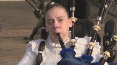 Teenager who credits the bagpipes with saving her composes album
