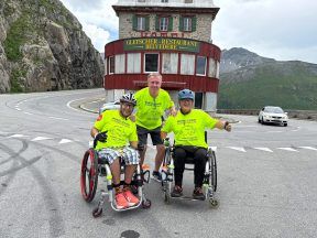 Two wheeling across Alps in fight for ataxia cure