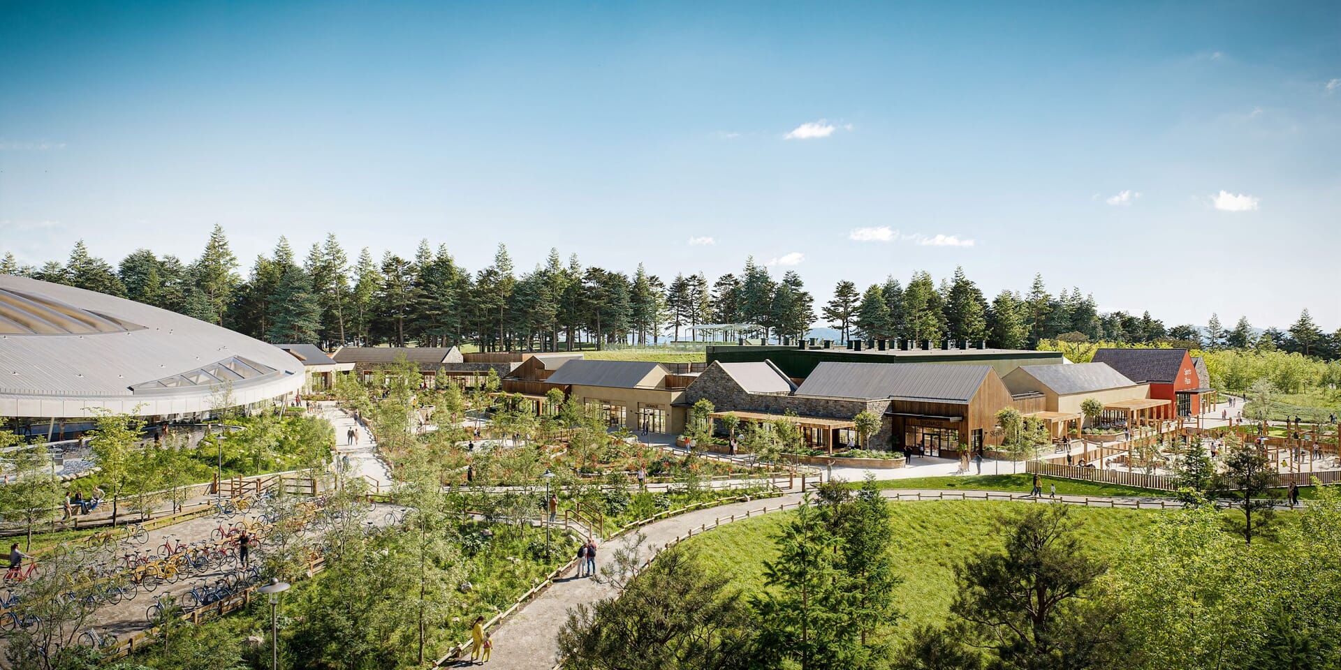 Center Parcs Scotland: CGI image of the Village Square.