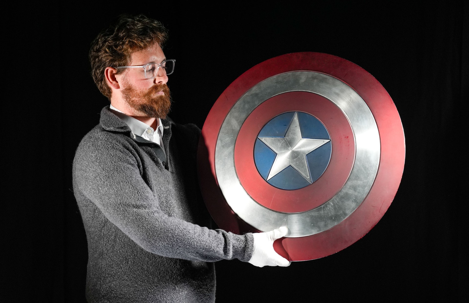 A Captain America shield used by Chris Evans is also among the items going on sale (Andrew Matthews/PA).