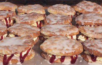 Scotland’s answer to M&S dessert sandwich? Double decker buttery filled with cream and jam