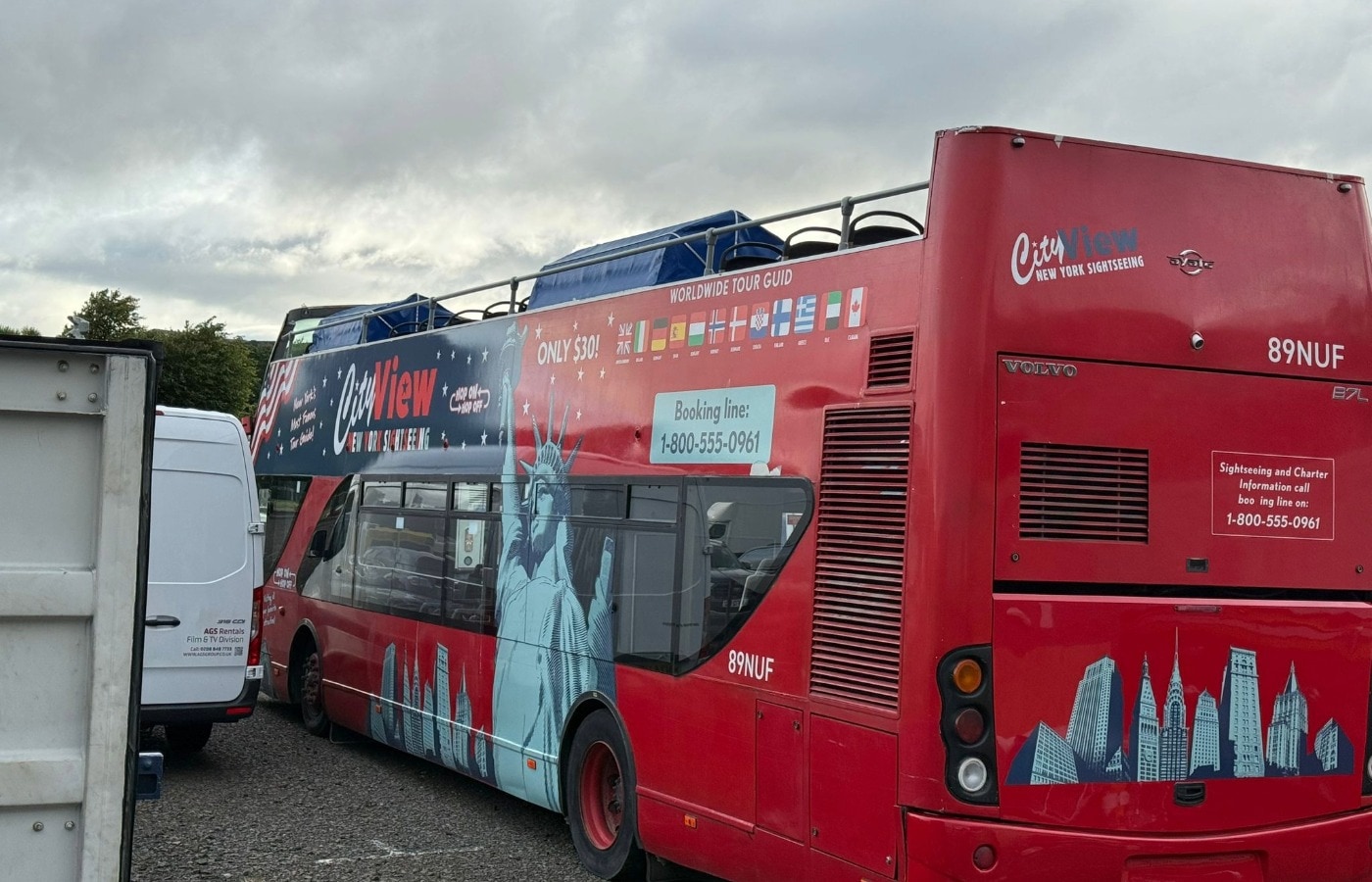 A city tour bus was also spotted with a new NYC-style wrap.