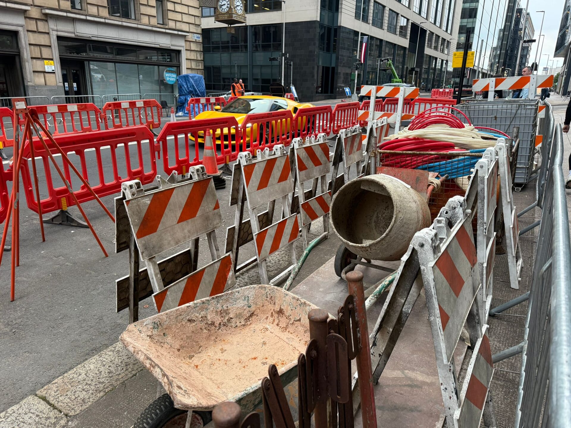Production for Spider-Man 4 has transformed Glasgow into New York City.