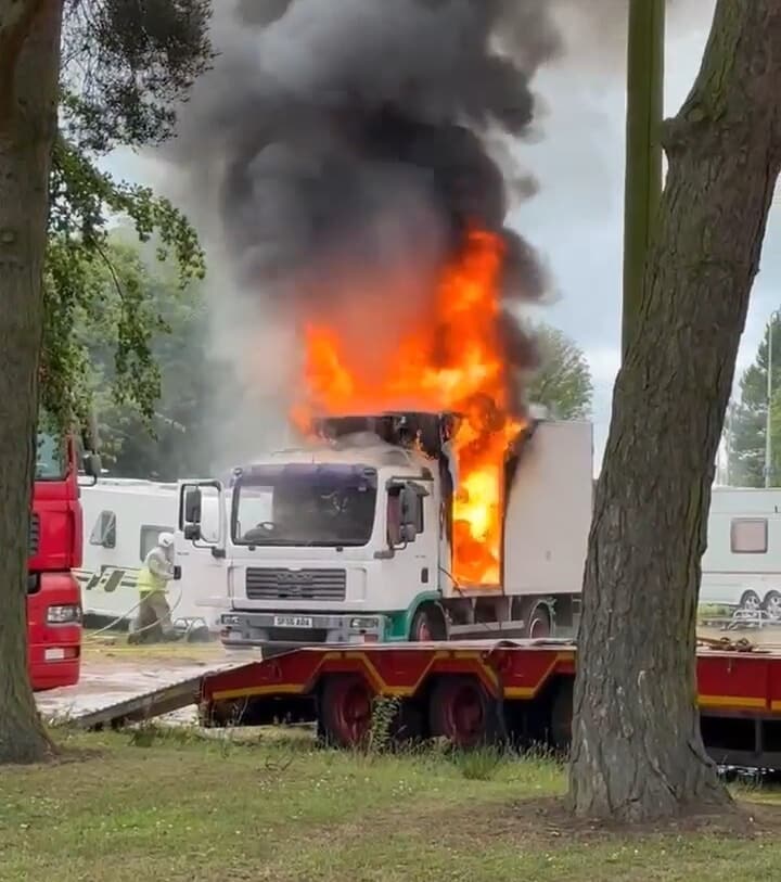 Emergency services were called to the fire on Pinkerton Road at around 7.04pm on Thursday.
