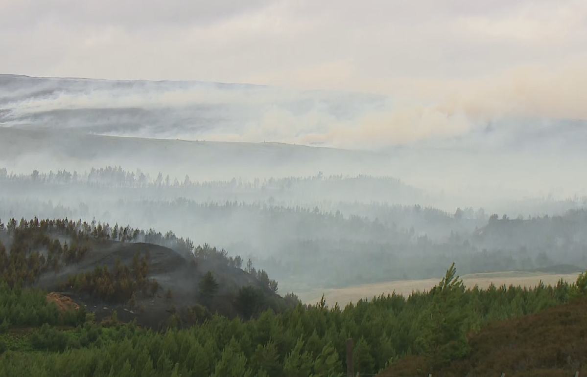 Firefighters have worked through their fourth consecutive night to tackle wildfires across the Highlands and Moray which broke out on Saturday. 