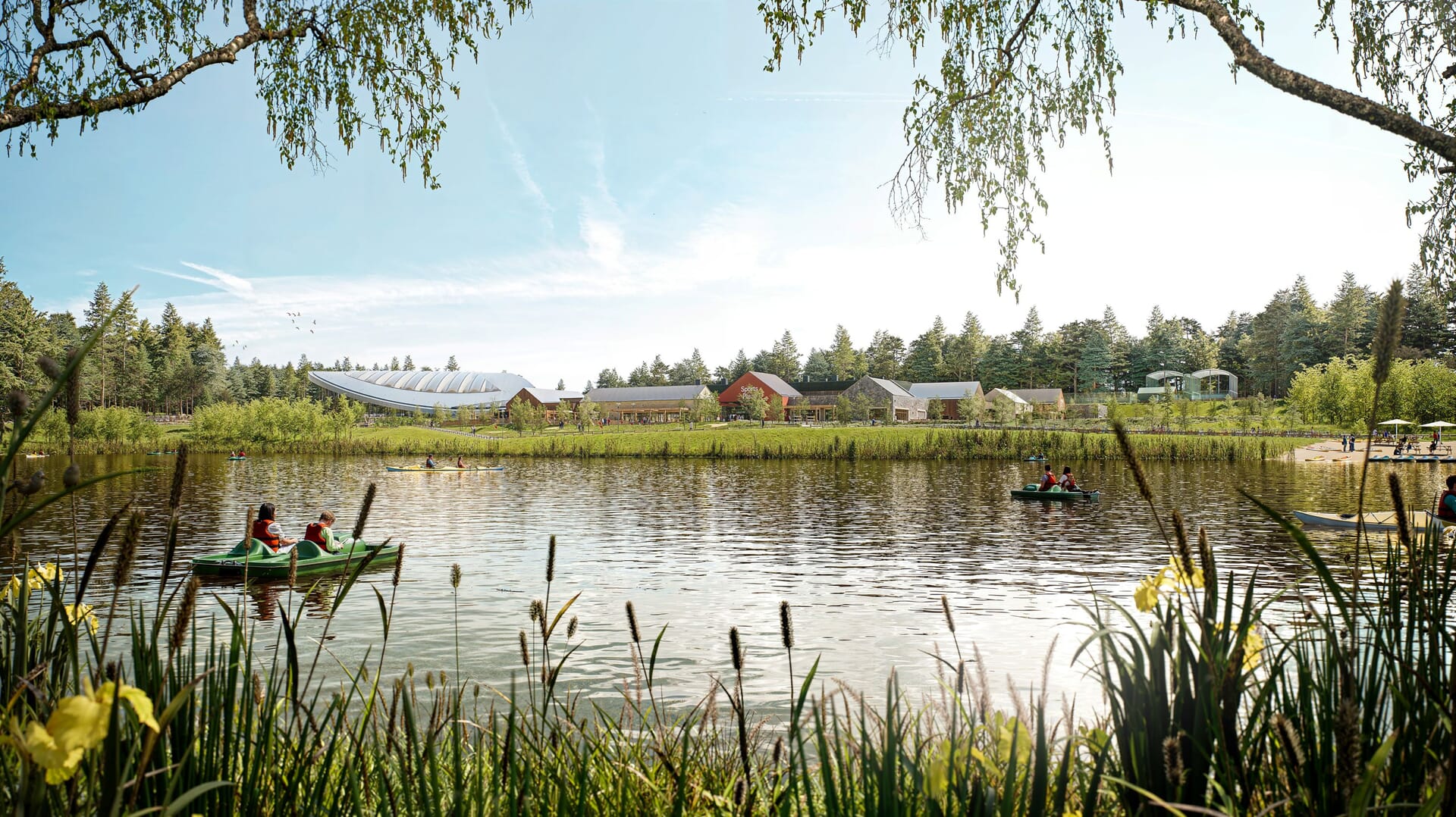 Center Parcs Scotland: CGI image of the Watersports Loch.