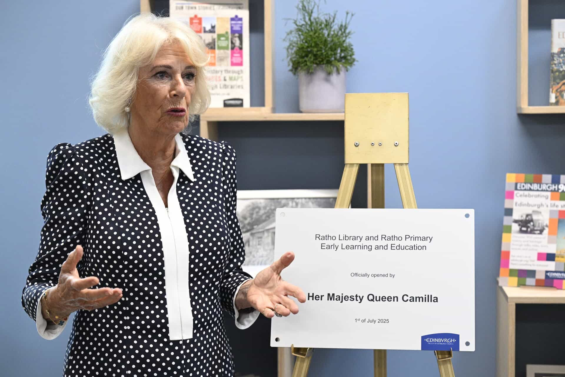 The Queen officially opened Ratho Library in Newbridge, Edinburgh (Lesley Martin/PA)