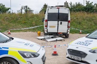 Man taken to hospital after campervan explosion in Lossiemouth car park