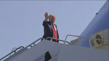Trump en route for four-day visit to Scottish golf resorts