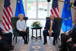 Trump to begin trade talks with European Commission president on day two of Scotland visit