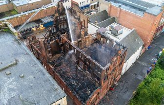 Drone images show aftermath of ‘deliberate’ fire that destroyed building in Kilmarnock