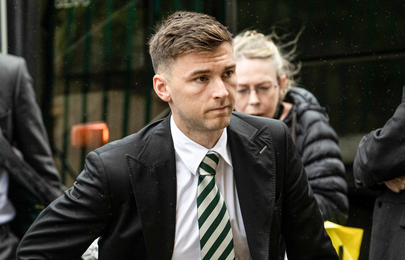 Kieran Tierney arrives.