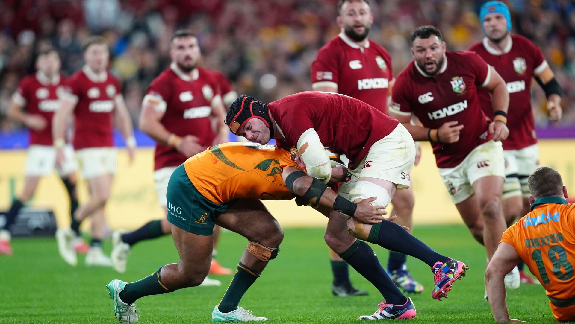 British and Irish Lions’ James Ryan after coming off the bench in the second Test in Melbourne.