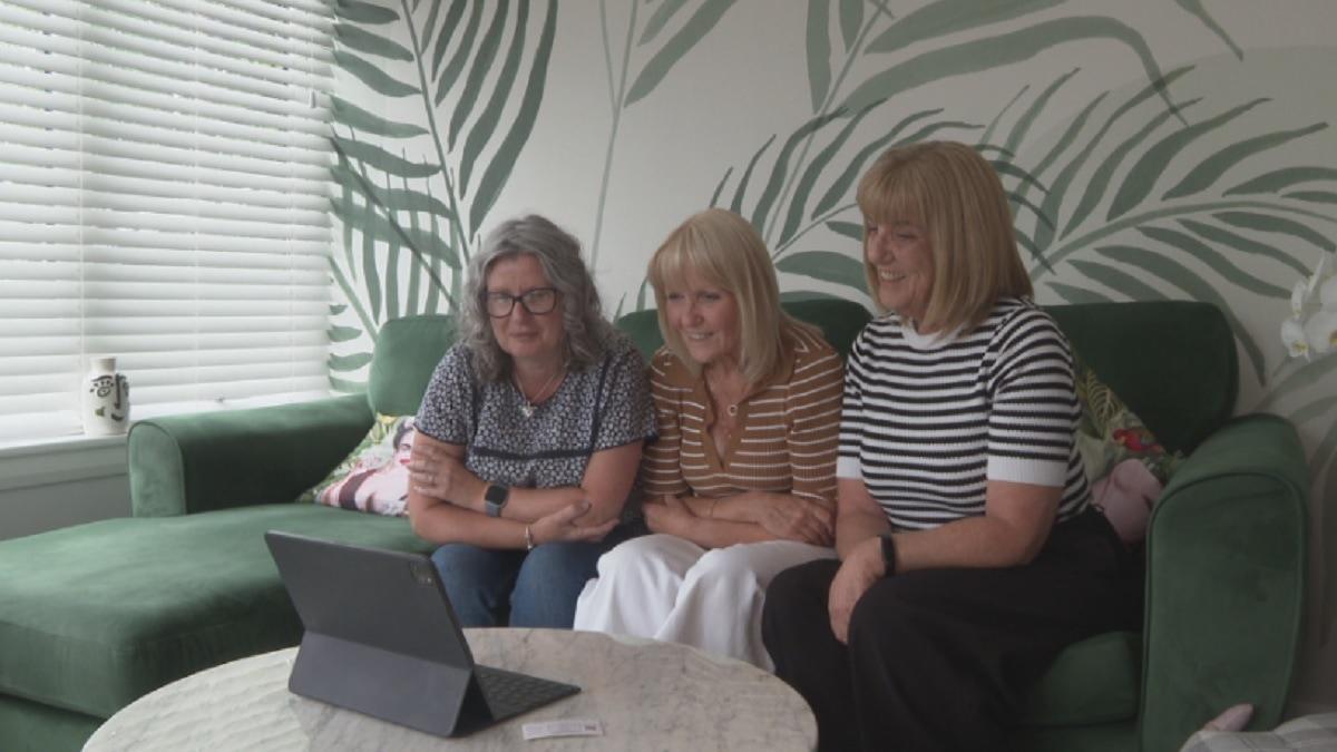 Phil's family have been holding regular video calls to track their progress