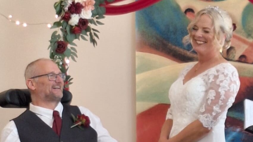 Roddy was a patient at the Major Trauma Centre at the time of the wedding.
