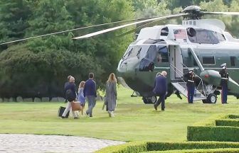 Trump in Scotland: Donald Trump departs golf course on final day of Scotland visit