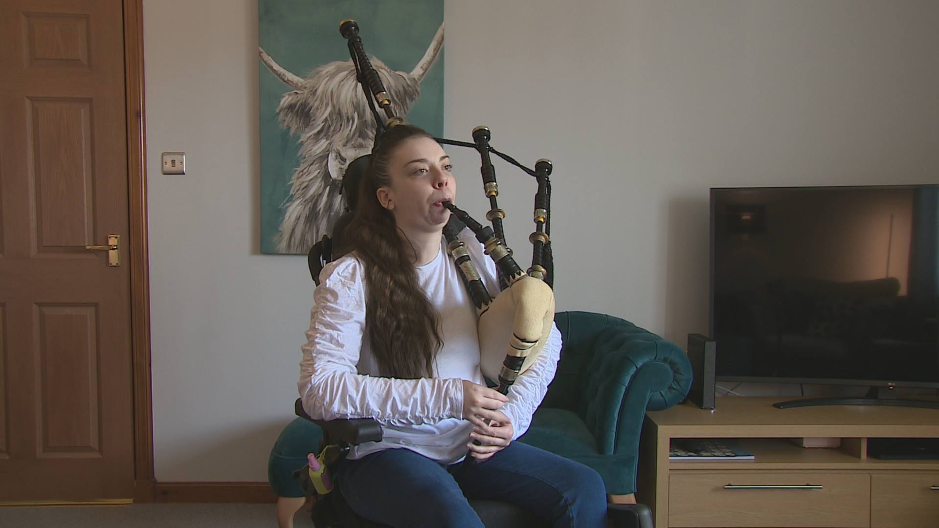 Katie Robertson, 18, says piping has changed her life