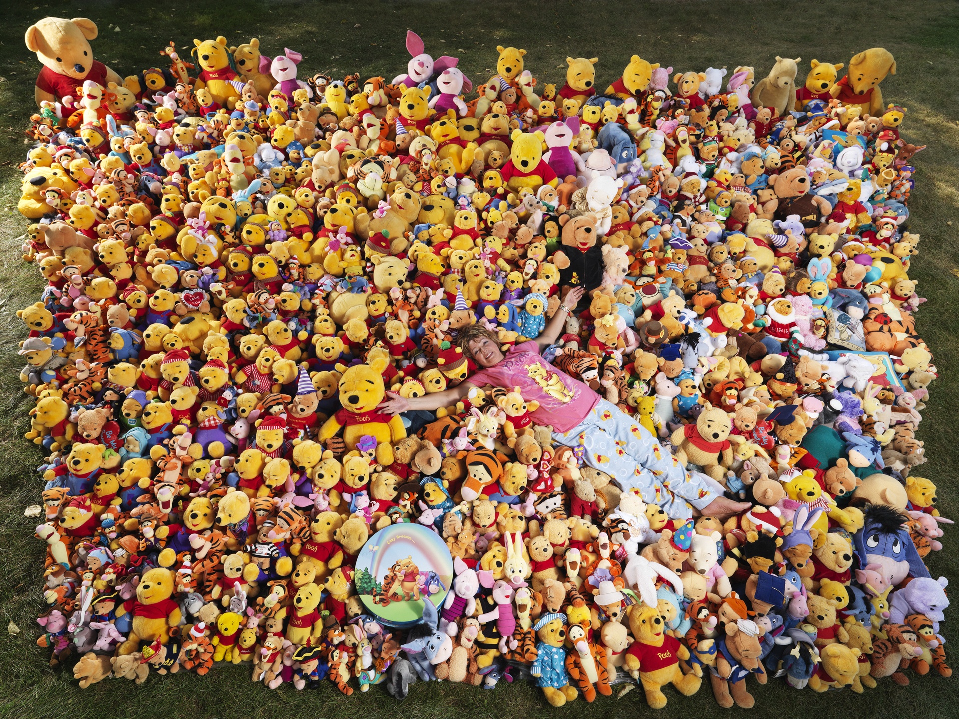 Deb Hoffmann holds the record for the largest collection of Winnie the Pooh memorabilia (Ranald Mackechnie/Guinness World Records/PA)