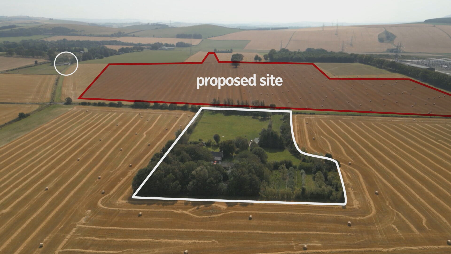 Proposed site near Rothienorman