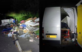 Police searching for van driver who fled after being caught fly-tipping in Dumfries