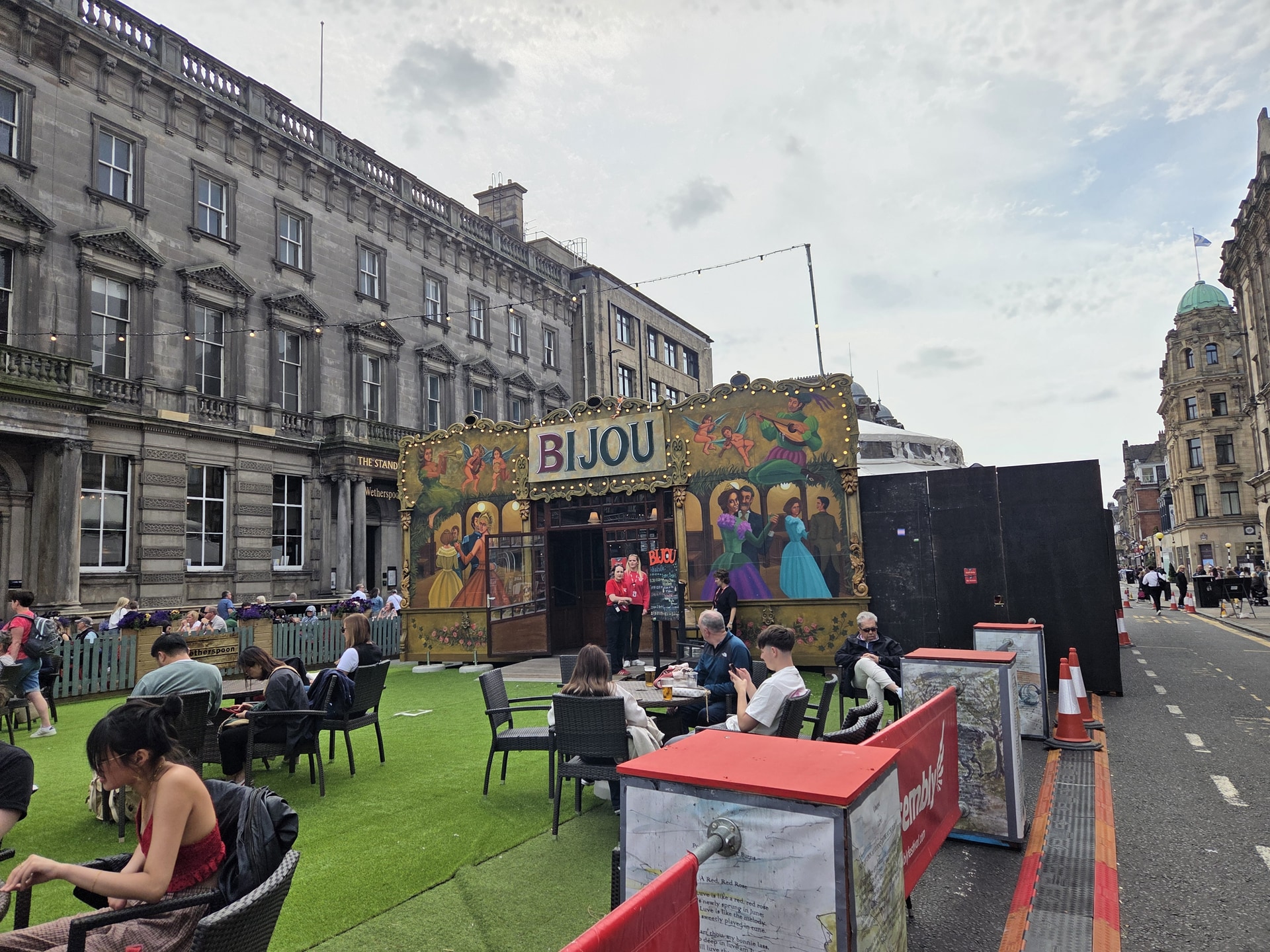 Nicola Sturgeon appeared at a Fringe show on Edinburgh's George Street on Wednesday.