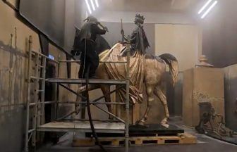 WATCH: Bronze Queen Victoria statue restored to former glory amid George Square renovations