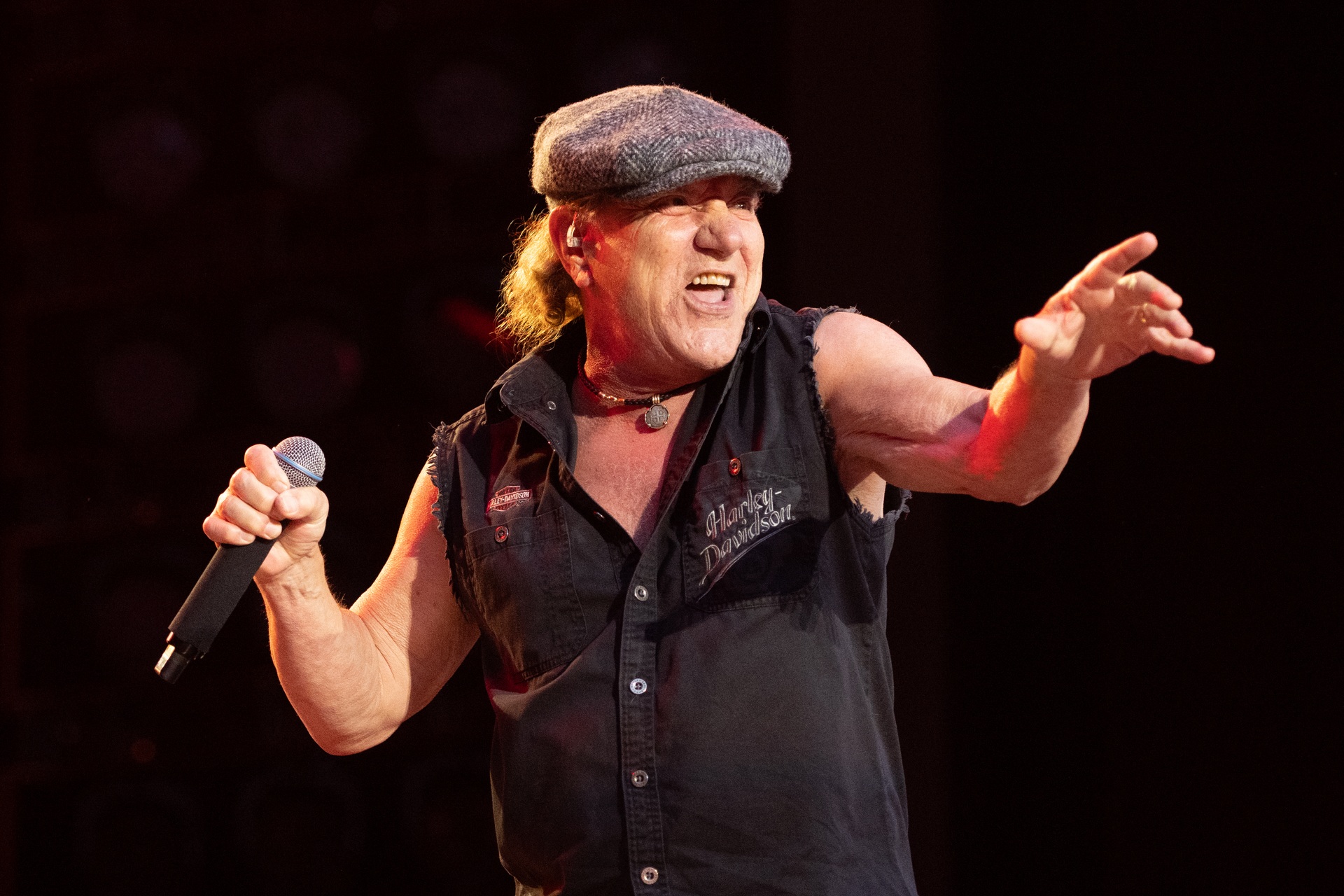 Brian Johnson of AC/DC performs on stage during a concert for the Power Up tour at Murrayfield Stadium on August 21, 2025 in Edinburgh, Scotland. (Photo by Roberto Ricciuti/Getty Images)