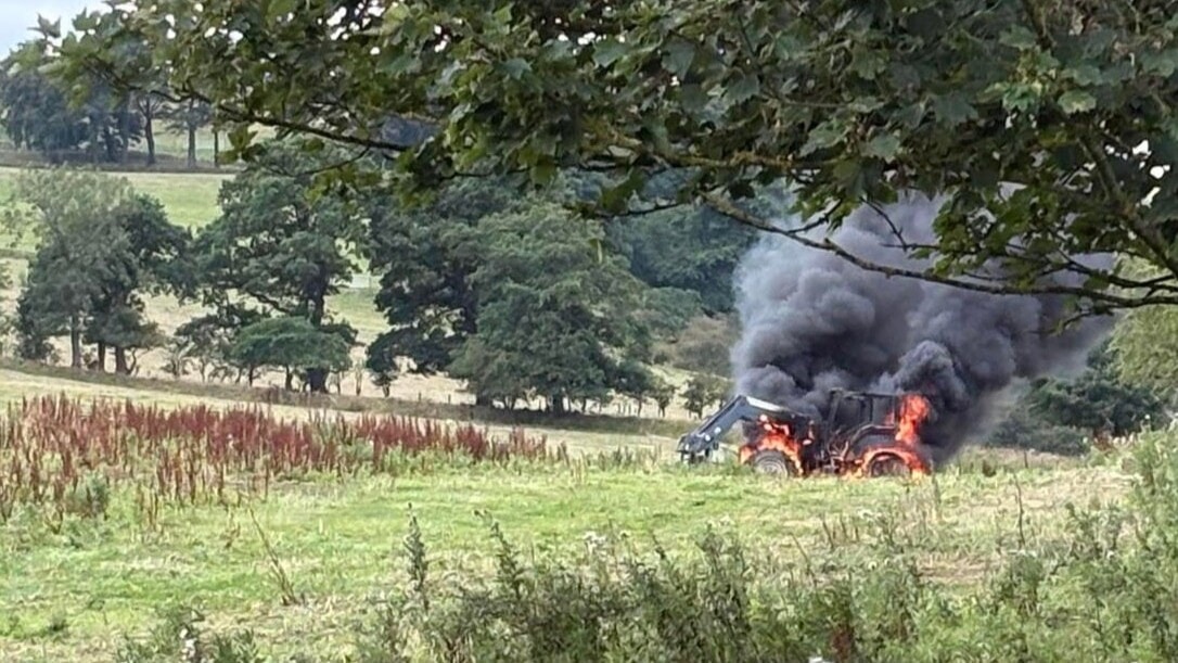 Firefighters called to blaze which engulfed tractor on Fife farm