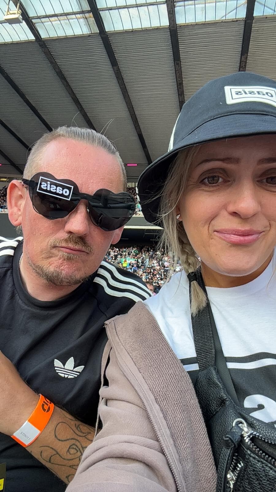 Dwayne Yuill and Shell Hodge during the show at Murrayfield.