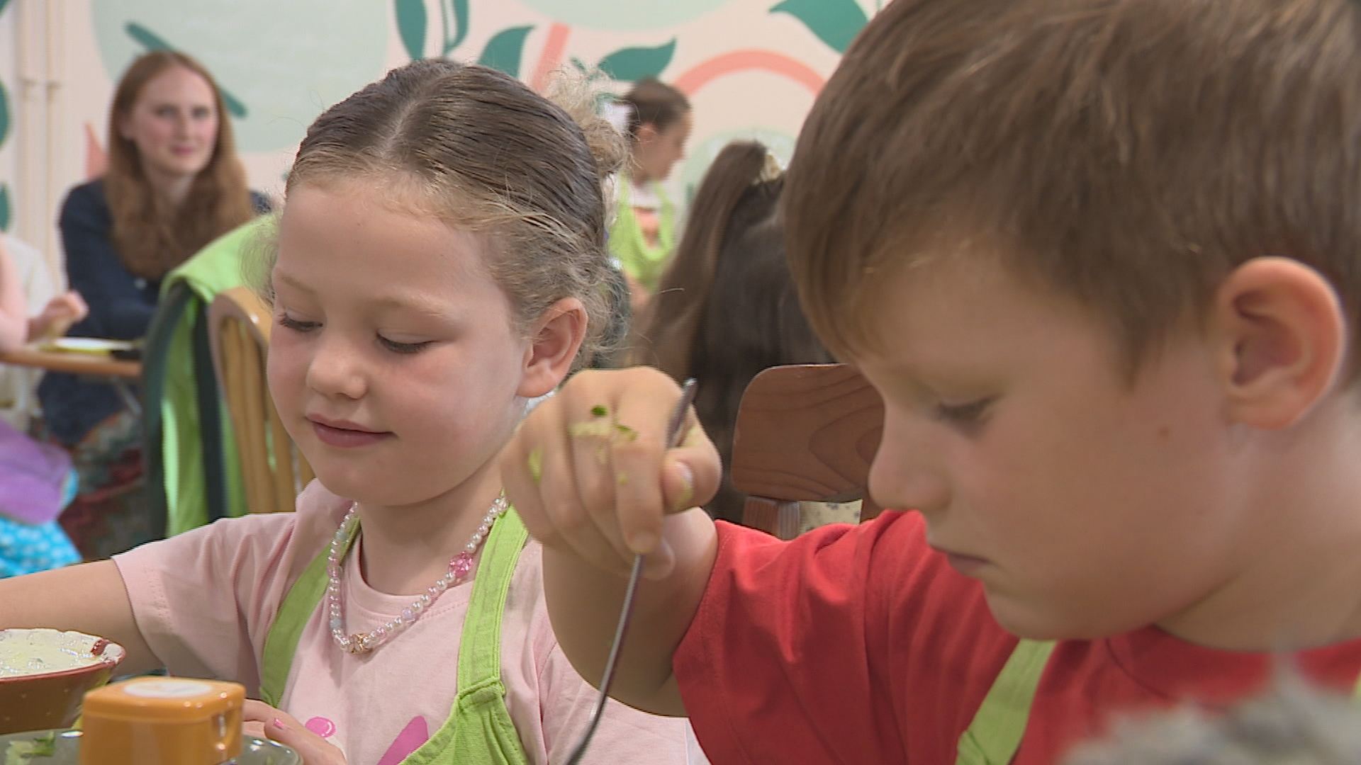 Children have been tasting cuisine from all over the world at the community kitchen