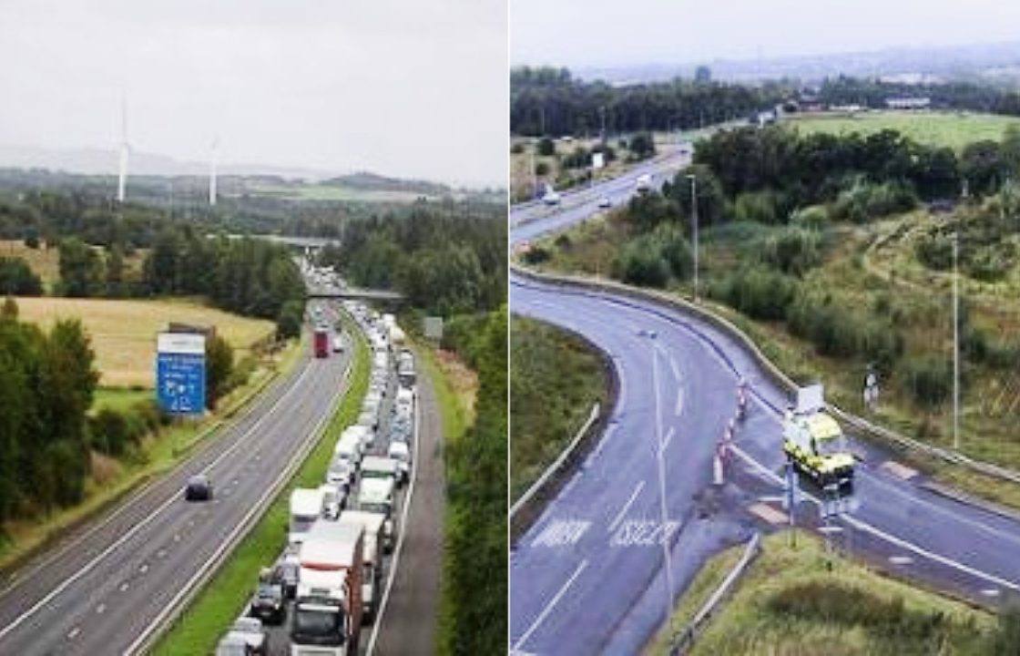 Man dies after being hit by lorry on M8