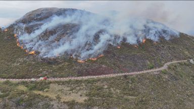Fire crews remain at Arthur’s Seat blaze five days on as public reminded to avoid area