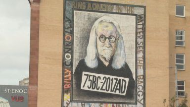 Work begins on student flats covering up iconic Billy Connolly mural in Glasgow