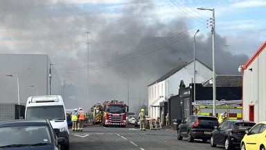 Fire which took hold of industrial estate building in Glasgow treated as deliberate