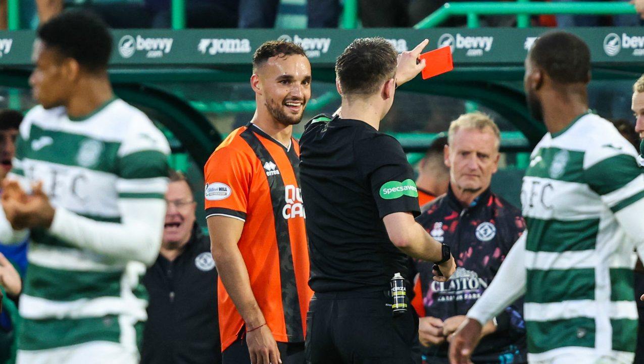 Dundee United win appeal as Vicko Sevelj red card for handball v Hibs is overturned