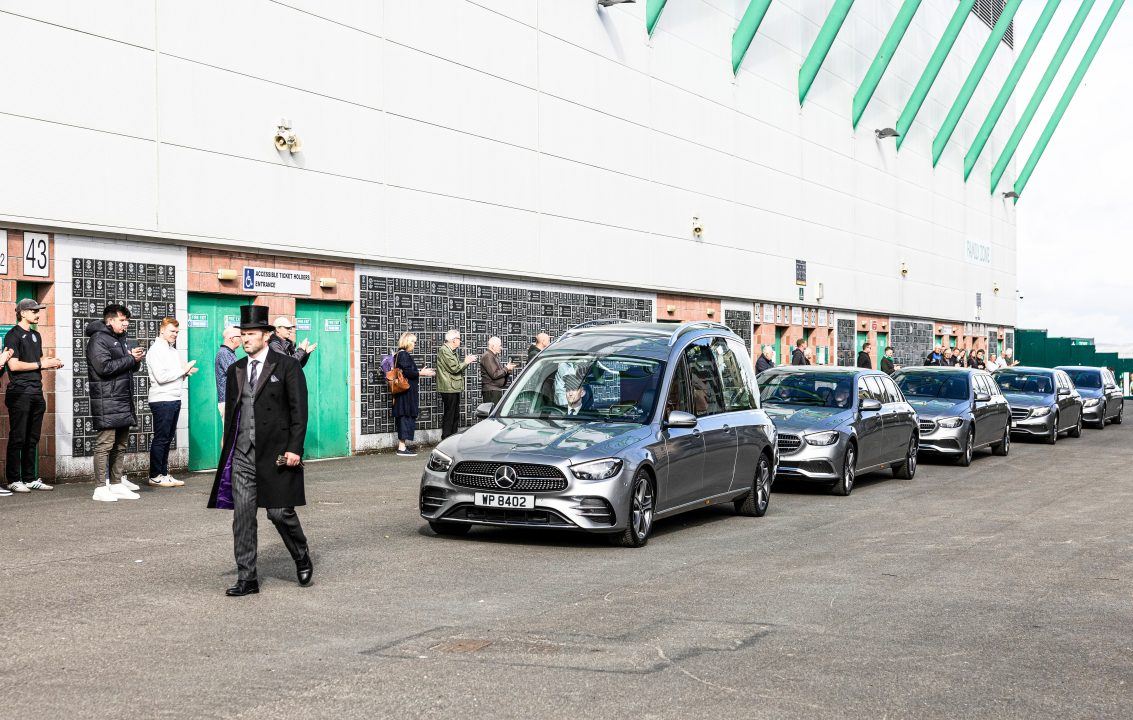 Football stars say final farewell to Rod Petrie as ex-Hibs chairman’s funeral takes place in Edinburgh