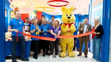 Hundreds of shoppers wait in line as first Scottish Haribo store opens in Glasgow