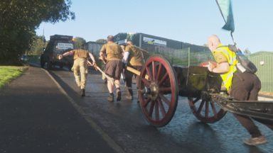 Military team hauling one-tonne field gun from John O’Groats to Land’s End to raise funds for cancer charity