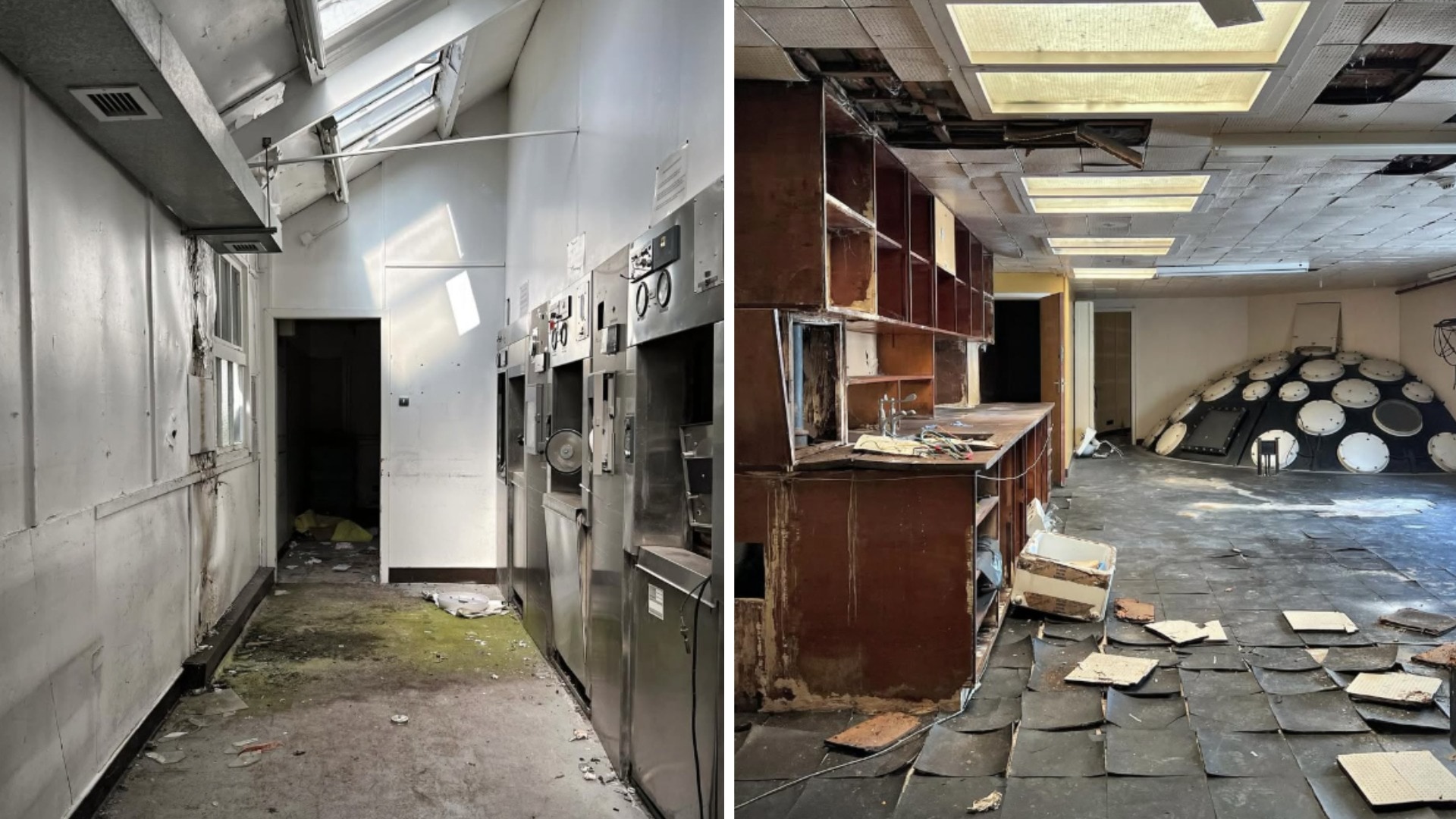 Abandoned explorers gain access to the closed-off wing of Edinburgh hospital.