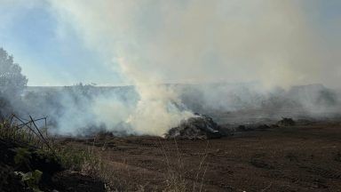 Firefighters remain at scene of ‘large blaze’ within recycling centre near Dundee airport