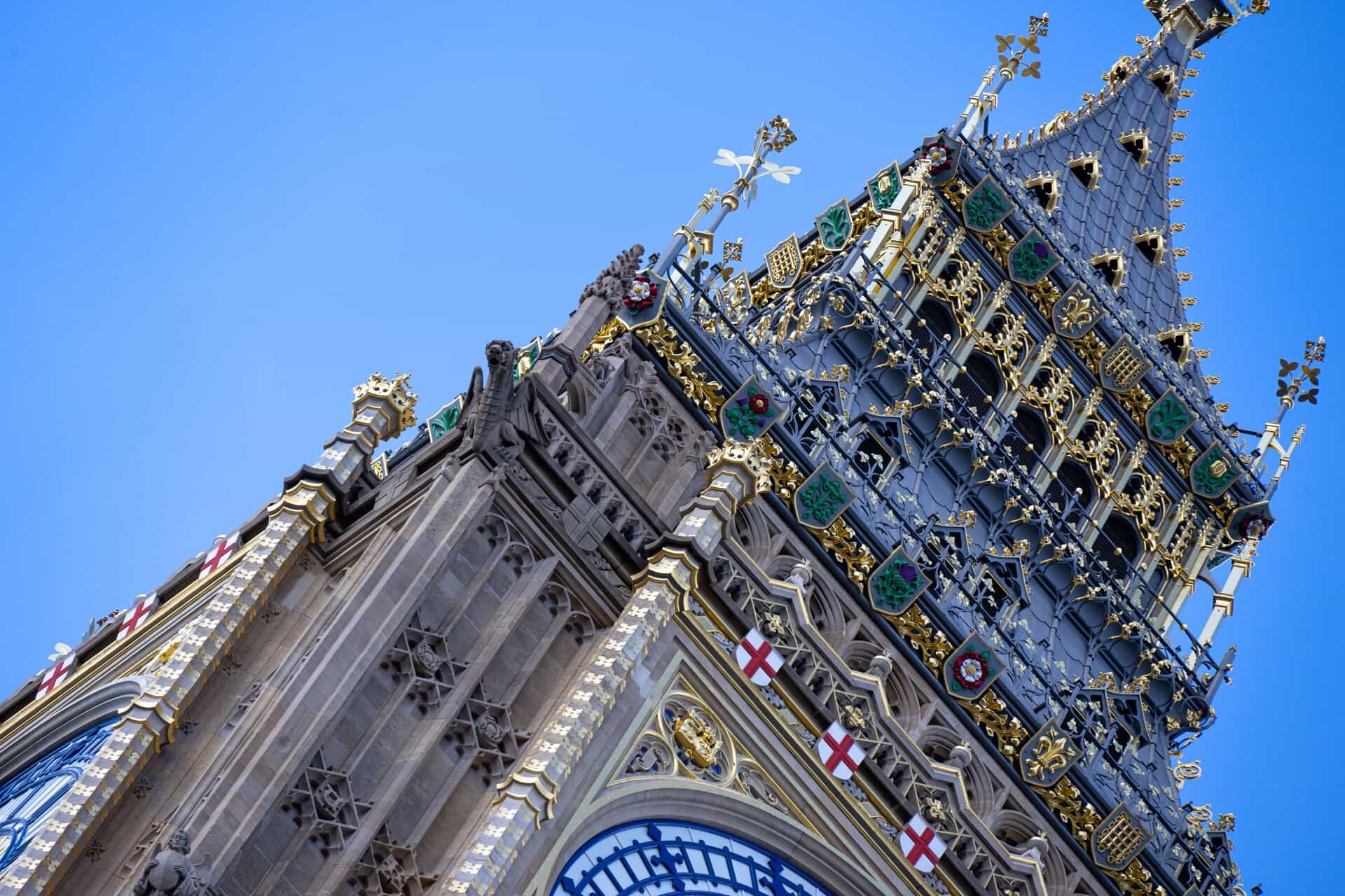 Detail on the Elizabeth Tower after its restoration (House of Commons/Royal Institute of British Architects/PA)