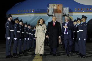 Donald Trump lands in Walled Garden for royal welcome on Windsor estate