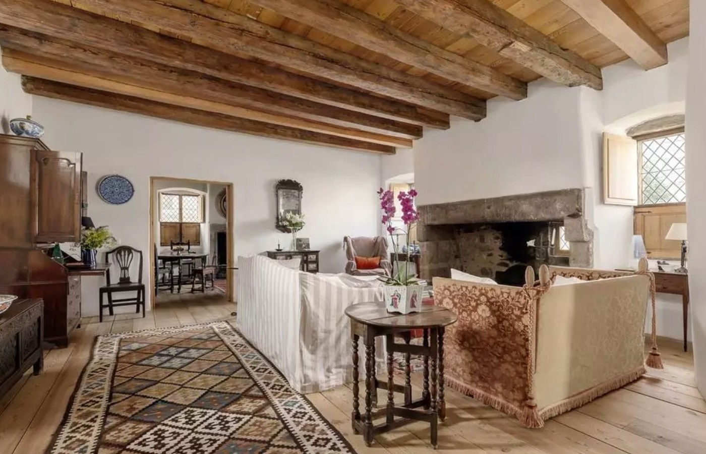 The building underwent a restoration with modern additions removed and original elements revealed.