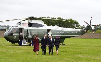 Donald Trump lands in Walled Garden for royal welcome on Windsor estate