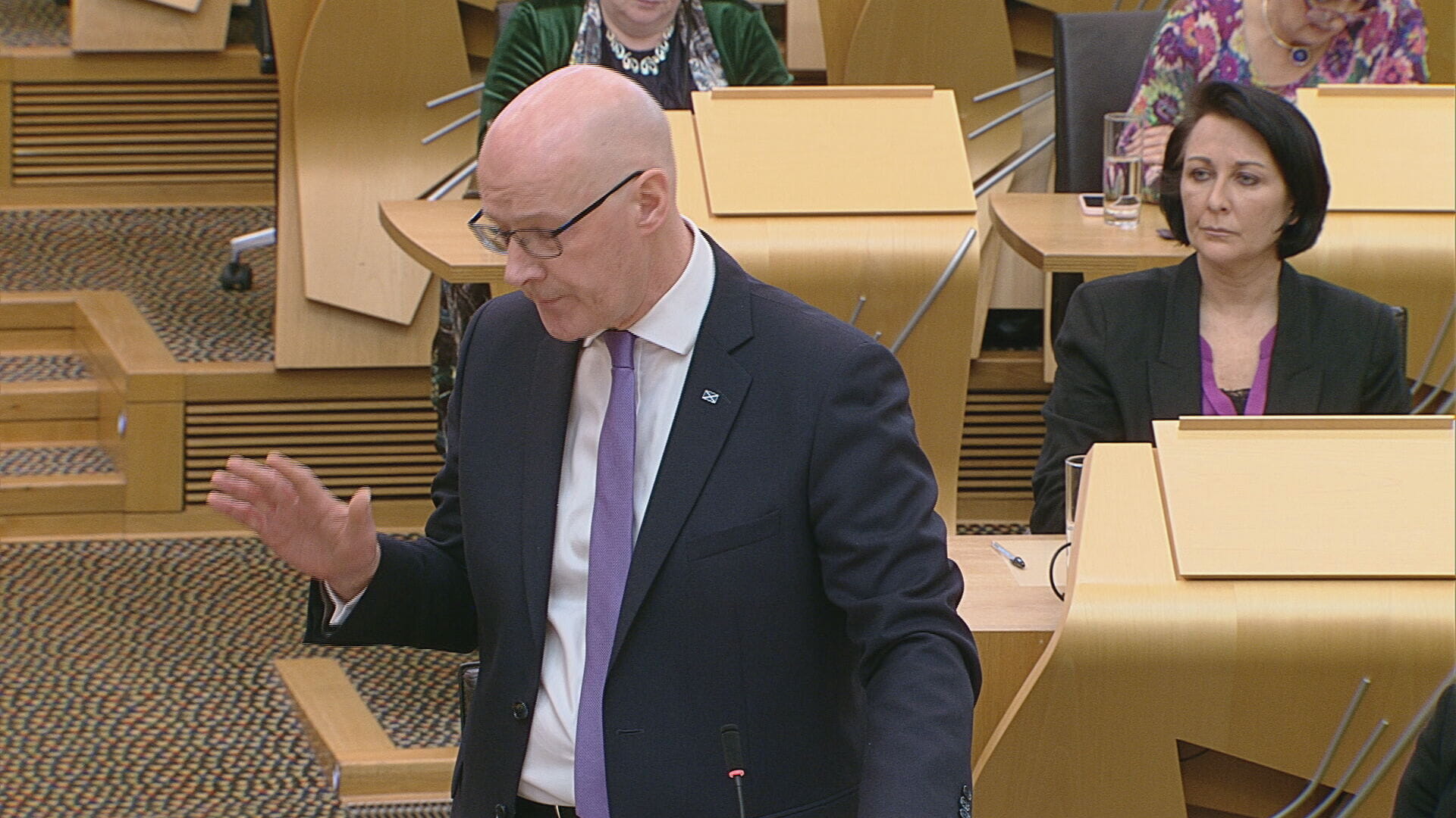 First Minister John Swinney has apologised to Brooke.