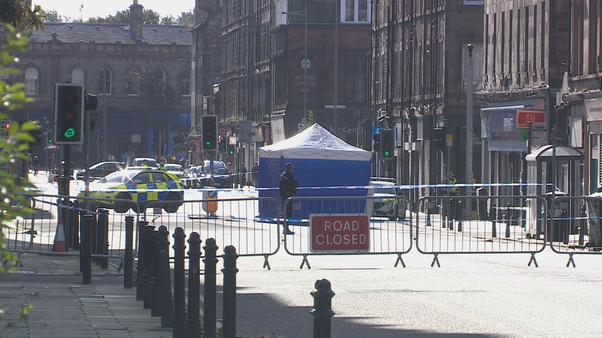 A man has died on Great Junction Street at Bonnington Road, Edinburgh.