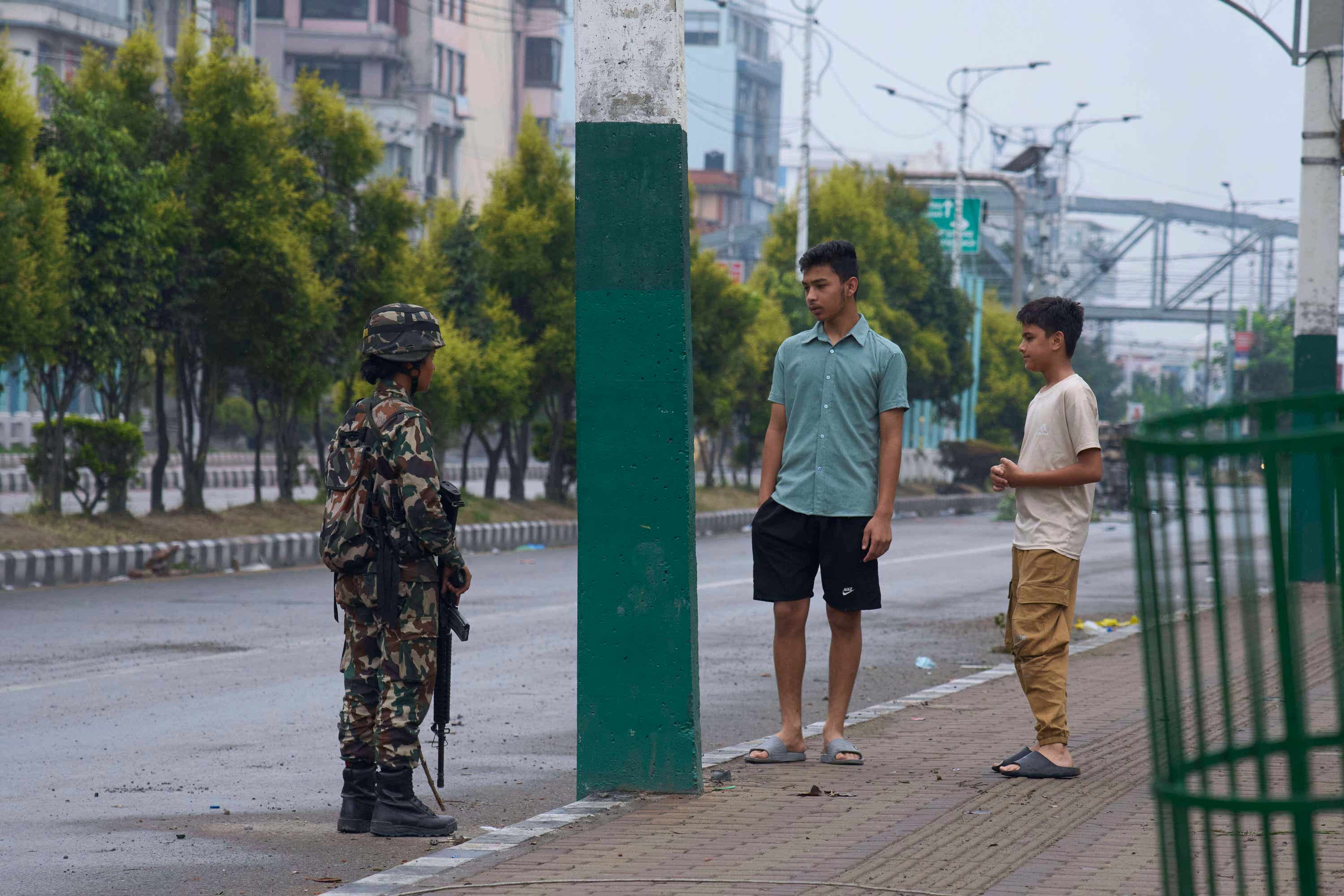 Checks have been set up by the armed forces