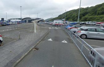 Road to Cairnryan Ferry Terminal closed after crash between bus and car