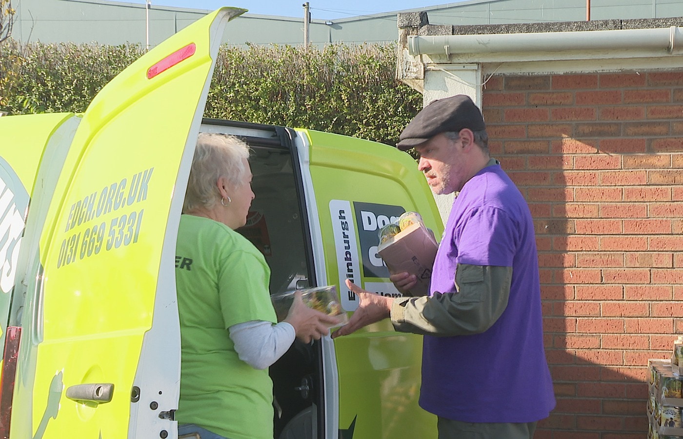 Will Young delivered £50,000 worth of dog food to Edinburgh.